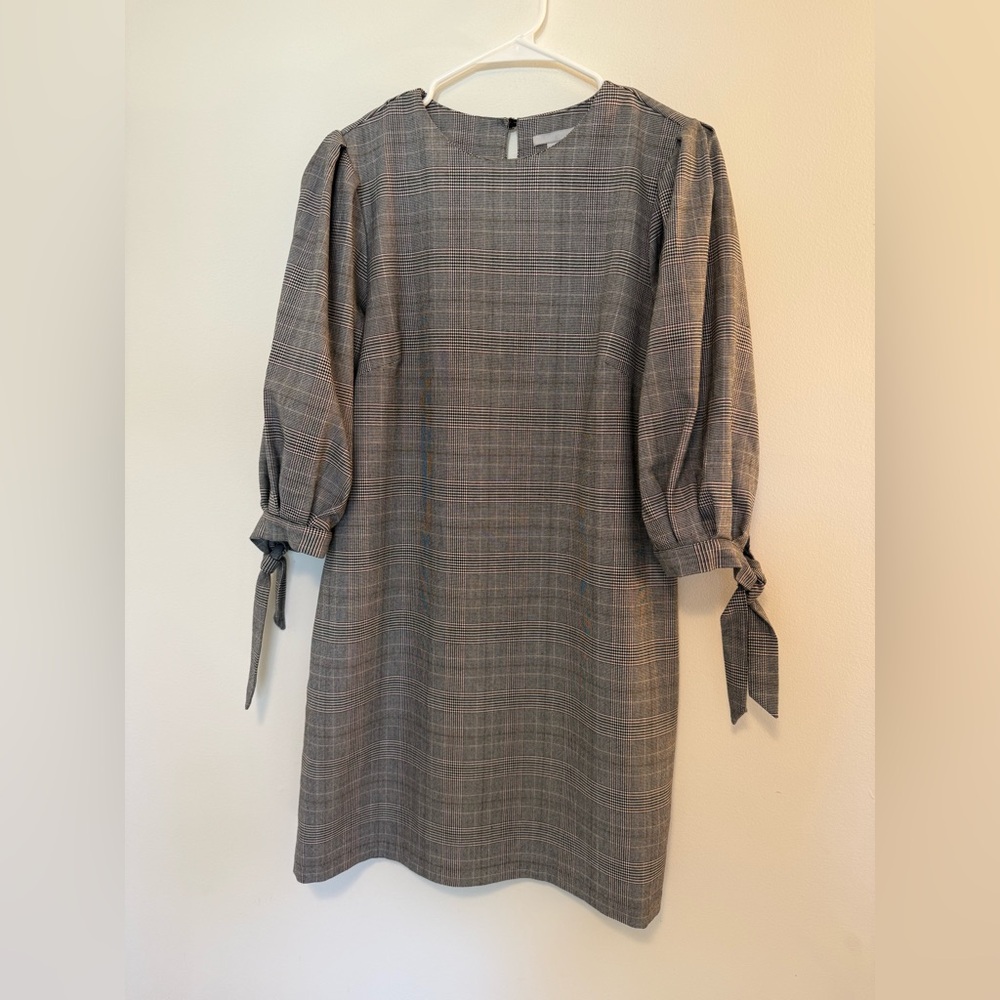 H&M tunic dress, plaid with sleeves